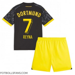 Borussia Dortmund Giovanni Reyna #7 Replika Bortatröja Barn 2023-24 Kortärmad (+ Korta byxor)